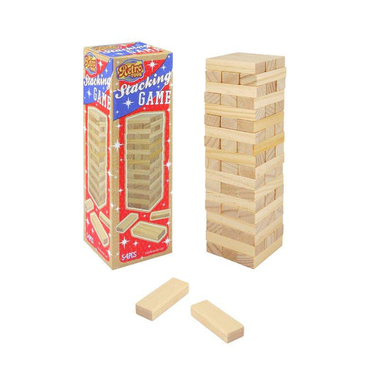 Wooden Stacking Game Wooden Block 54 Pieces 18 x 5.1 x 5.1cm