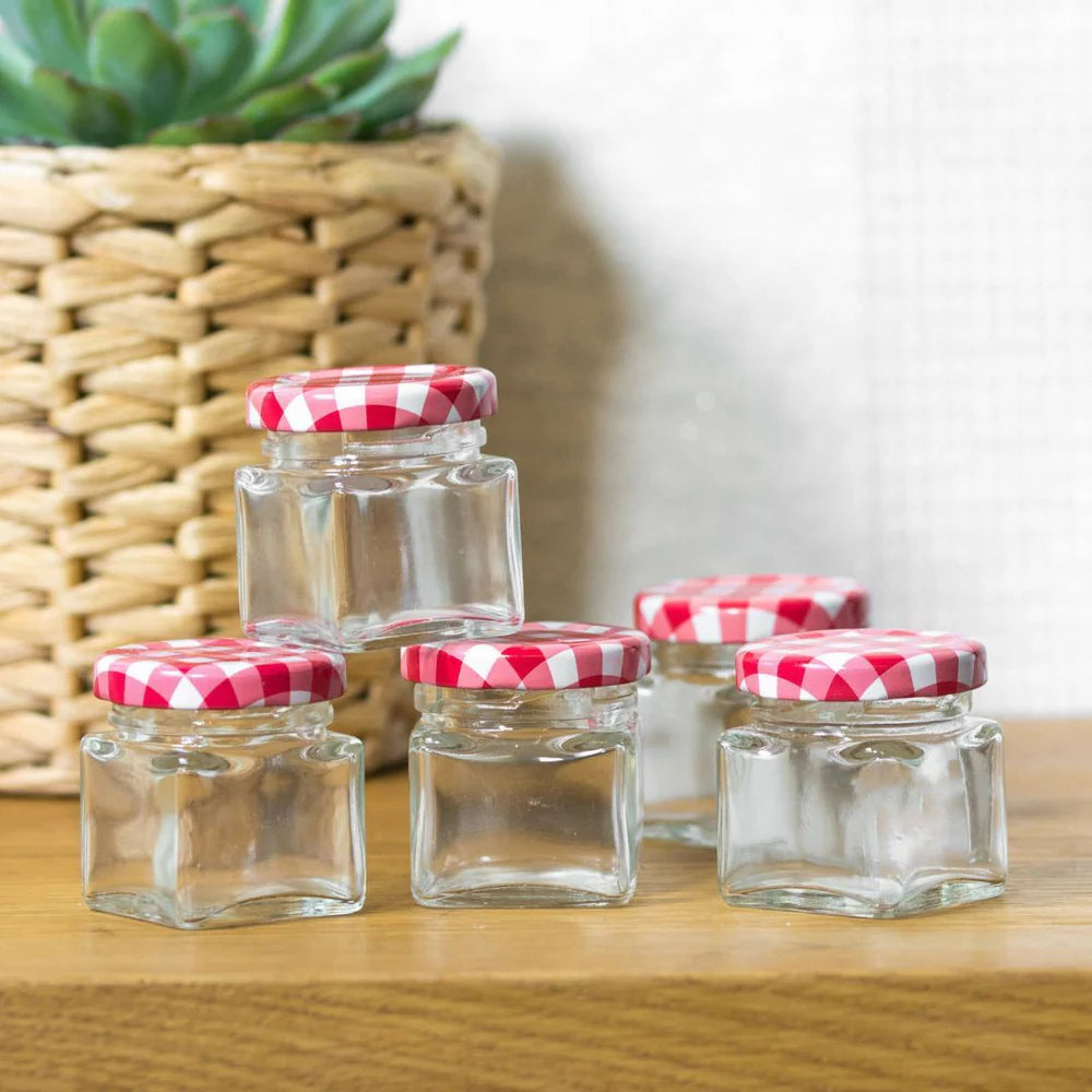 Glass Jar Set With Screw Top Lids 5 Pcs