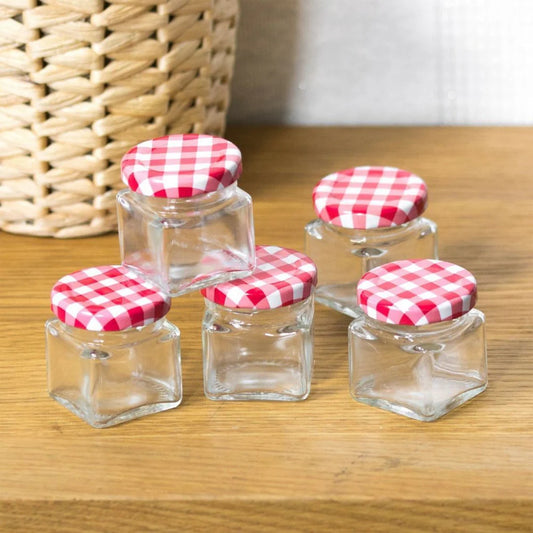 Glass Jar Set With Screw Top Lids 5 Pcs