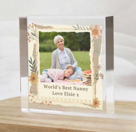 Personalised Mother’s Day acrylic block