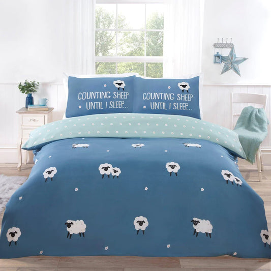 So Soft Counting Sheep Blue Duvet Cover Set