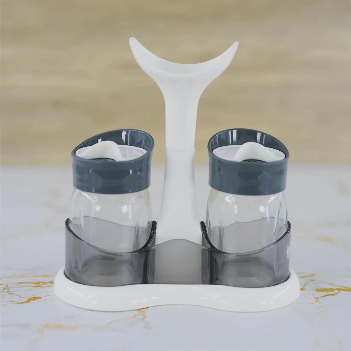 Salt and Pepper Shaker Set / Salt and Pepper Pots With Holder