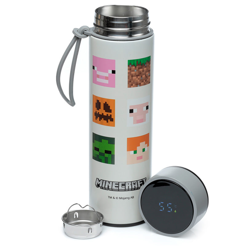 Reusable Stainless Steel Hot & Cold Insulated Drinks Bottle Digital Thermometer